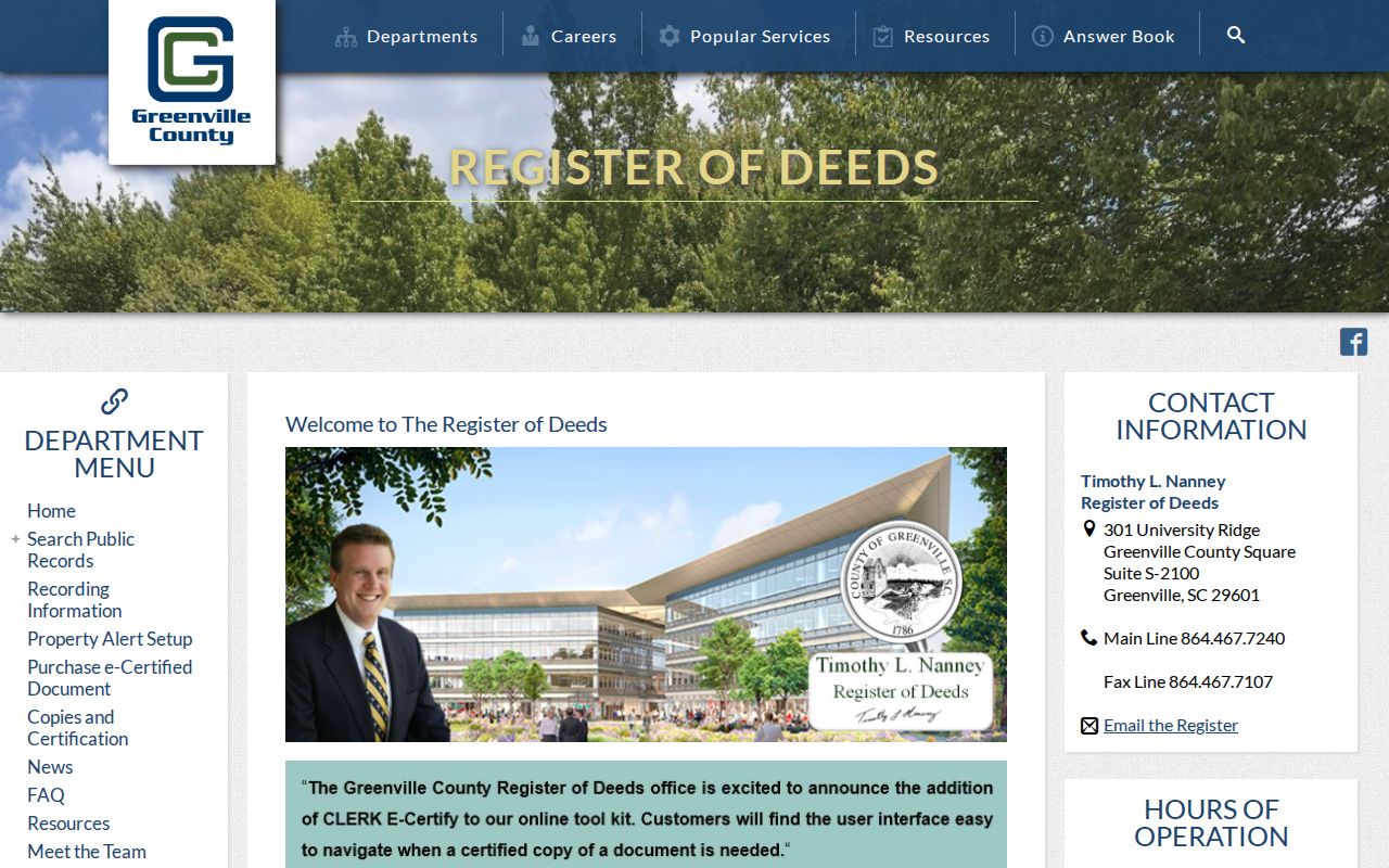 Mauldin residents directory Greenville County Register of Deeds
