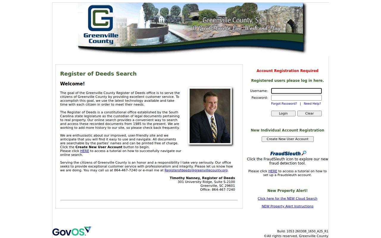Mauldin previous residents research using the Greenville County ROD grantor-grantee search