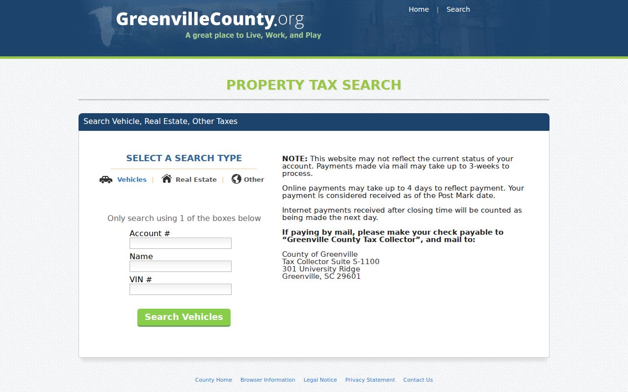 Mauldin street directory Greenville County property tax search